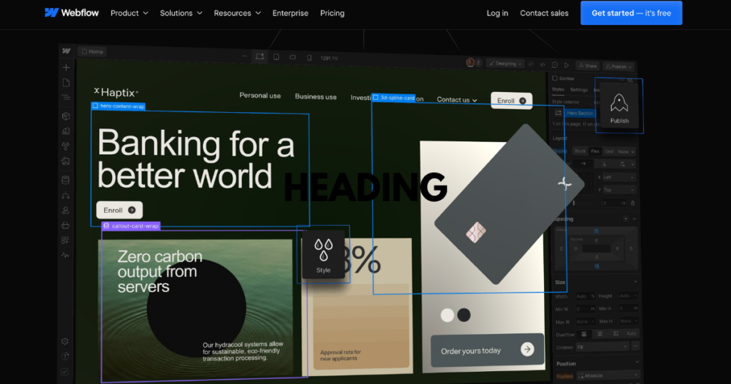 webflow website builder